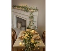 Twinkling Tree Fairy Light Olive Vine, 6FT 96 LED Fairy Lights Prelit - Battery Operated, Pre-lit Lighted Artificial Olive Garland with Timer for Christmas Fireplace Decorations (2pcs Combination)