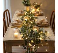 Twinkling Tree Fairy Light Olive Vine, 6ft Faux Vine Light Artificial Greenery Garland with Lights for Bedroom, Living, Wedding, Indoor Outdoor Home Decor (3pcs)