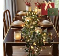 Twinkling Tree Fairy Light Olive Vine, Twinkling Tree Olive Vine, 6ft Faux Vine Light Artificial Greenery Garland, Battery Operated For Mantel & Home Decor (A)