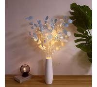 Twinkling Tree Fairy Light Olive Vine, Twinkling Tree Olive Vine, Garlands For Home Decoration, Artificial Greenery Garland For Wedding Arch Backdrop Table Home Decor (85cm Blue)