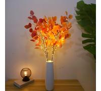 Twinkling Tree Fairy Light Olive Vine, Twinkling Tree Olive Vine, Garlands For Home Decoration, Artificial Greenery Garland For Wedding Arch Backdrop Table Home Decor (85cm Orange)