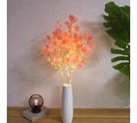 Twinkling Tree Fairy Light Olive Vine, Twinkling Tree Olive Vine, Garlands For Home Decoration, Artificial Greenery Garland For Wedding Arch Backdrop Table Home Decor (85cm Pink)
