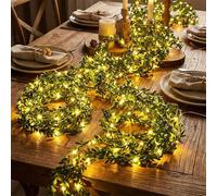 Twinkling Tree Garland, 6.5ft Twinkling Tree Fairy Light Vine with LED Lights, Faux Vine Lights Artificial Greenery Christmas Garlands, for Fireplace Mantel Indoor Outdoor Home Decor (1)