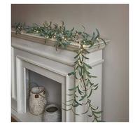 Twinkling Tree Olive Vine, 6ft Fairy Light Olive Vine Garland, Faux Vines Lights Artificial Greenery Garland, Table Decor For Christmas Spring Fireplace Mantle Battery Operated(B)