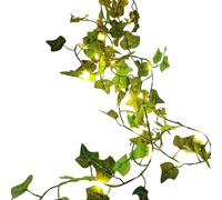 Twinkling Tree Olive Vine, Fairy Light Olive Vine Garland with Warm White LED, Artificial Greenery for Christmas Spring Fireplace Mantle Battery Operated, for Wedding, Home Decor (2m,B)