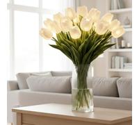 Twinkling Tree Tulips Night Light, 15 PCS Radiant Romantic Tulip Light with Vase, LED Flower Lamp that Never Fade, Artificial Bouquet for Bedroom Bedside Decor, Gifts for Women Mom, Vase Not Included