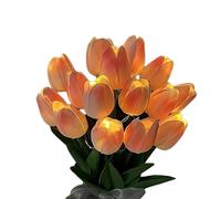 Twinkling Tree Tulips, Radiant Romantic Tulip Light, Artificial Tulip Flowers LED Lights, Fake Bouquet Battery Powered Real Touch Night Table Centerpiece Wedding for Home Office (Pink)