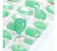 Twinkling Violet Tear Drop K9 Glass Rhinestones Glass Crystal Pointback Rhinestones Glue on Garment Crafts Jewelry Accessories-Pacific Opal-18x25mm 10pcs