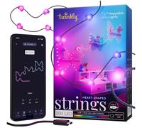 Twinkly Candies Heart Shaped 200 Rgb LED Smart Light String Clear Wire USB-C - Multicolor, none