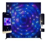 Twinkly Lightwall 2.60x2.75m, LED Panel Smart, Multicolor LED Lights, DJ Lights And Music Rhythm Show, App Control, 20 Customizable Presets, Aluminum Frame And Transport Trolley Included