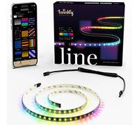 Twinkly Line Extension Kit 1.5m, Magnetic and Adhesive Multicolor LED Strip, Pair It with Line Starter Kit, Compatible with Alexa, and Google Home, 16 M+ Colors, App Control, Black Wire