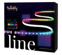 Twinkly Line Extension Kit 1.5m, Magnetic and Adhesive Multicolor LED Strip, Pair It with Line Starter Kit, Compatible with Alexa, and Google Home, 16 M+ Colors, App Control, Black Wire