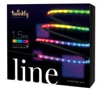 Twinkly Line Starter Kit 1.5 m, Magnetische & Zelfklevende LED Strip Multikleur, Kit Met Intelligente Controller, Compatibel Home Kit, Alexa & Google Home, 16 M+ Kleuren, Controle met App, Zwarte Kabel