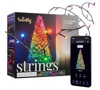 Twinkly Strings 250 LED RGB, LED Light String for in- and Outdoor, Smart LED Lights, Mappable LEDs, Compatible with Alexa and Google Home, IP44, Controlled by App, Black Wire, 20m