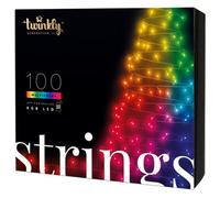 Twinkly Strings App-Controlled Led Christmas Lights With 100 Rgb (16 Million Colours) 8M Black Wire Indoor/outdoor Smart Lights