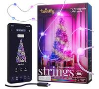 Twinkly Strings USB-C Pearls 100 LED, Pearl Shape LED Light String, Christmas Lights, RGB Multicolor LED Lights, Mappable LEDs, Compatible with Alexa, Google Home, USB-C Power, Transparent Wire, 6m