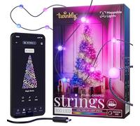 Twinkly Strings USB-C Pearls 100 LED, Pearl Shaped LED Light String, Christmas Lights, RGB Multicolor LED Lights, Mappable LEDs, Compatible with Alexa, Google Home, USB-C Power, Green Wire, 6m
