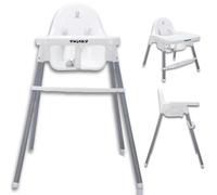 Twinky Baby High Chair ECO - Height Adjustable with Feeding Table - Portable, Easy to Clean, with Safety Harness & Footrest, Suitable for 6 Months to 3 Years