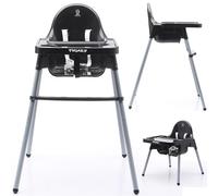 Twinky Baby High Chair ECO - Height Adjustable & with Feeding Table - Portable, Easy to Clean, with Safety Harness & Footrest, Suitable for 6 Months to 3 Years