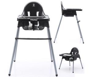 Twinky Baby High Chair ECO - Height Adjustable & with Feeding Table - Portable, Easy to Clean, with Safety Harness & Footrest, Suitable for 6 Months to 3 Years