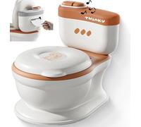 Twinky® Potty for Kids and Baby - 3 in 1 Toilet Trainer with Music and Flush Button - Toilet Seat with Lid and Toilet Roll Holder