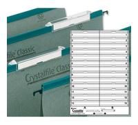 Twinlock Crystalfile Classic Card Inserts for Linked File Extra-deep Tabs White Ref 78290 - Pack 50