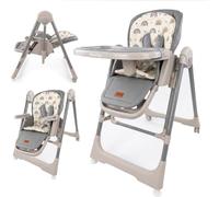 Twinly Movity Baby High Chair from Birth, Foldable 2 in 1, Grey
