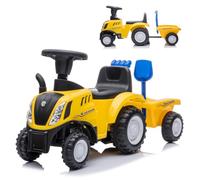 Twinly Tractor Walker with Trailer 18-36 Months Farmy, Yellow | 18-36 Months, Includes Trailer, Shovel and Rake, With Lights and Horn