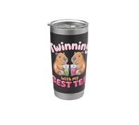 Twinning with My Best Tea Bestie Capybara Bubble Tea Stainless Steel Insulated Tumbler