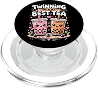Twinning With My Best Tea Cute Kawaii Boba Drink For Friends PopSockets PopGrip for MagSafe