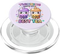 Twinning With My Best Tea Cute Kawaii Boba Drink For Friends PopSockets PopGrip for MagSafe