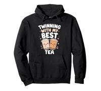 Twinning With My Best Tea Cute Kawaii Boba Drink For Friends Pullover Hoodie
