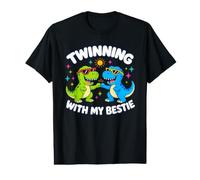 Twinning with My Bestie School Spirit Week Matching Dinosaur Value Graphic T-Shirt