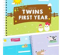 Twins First Year Memory Book - A Gorgeous Baby Keepsake Journal to Cherish Your Twin's First Year Forever! Includes Stickers, Family Tree, Holidays, Letters from Mom & Dad and Much More!