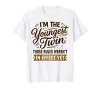 Twins Funny Matching Birthday Siblings Youngest Twin T-Shirt