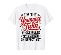 Twins Funny Matching Birthday Siblings Youngest Twin T-Shirt