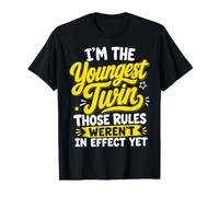 Twins Funny Matching Birthday Siblings Youngest Twin T-Shirt