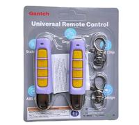 Twins Kit2 Universal 4 Buttons Cloning Wireless Alarms Remote Control Replacement Electric Gate 433.92MHz for Car Garage Door Rolling Doors Gate Skylight Lock(Purple-Black) (ABCD, Purple-Yellow)