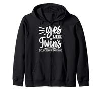 Twins Partner Twin Bond Siblings Brotherly Sisterhood Zip Hoodie