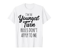 Twins Shirts Birthday Funny Siblings Youngest Twin T-Shirt