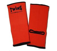 TWINS SPECIAL AG1 Ankle Guard - For Muay Thai, MMA & Kickboxing Training (Red/Black, Large)
