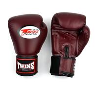 Twins Special BGVL4 Leather Boxing Gloves, Hook & Loop Closure, For Muay Thai, Boxing, Kickboxing & MMA Training & Sparring (Maroon, 10oz)