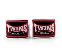 TWINS SPECIAL CH5 Elastic Cotton Handwraps - Solid Colour - For Muay Thai, Boxing, Kickboxing or MMA (White)