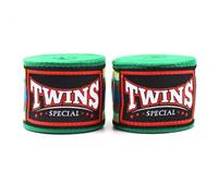 Twins Special Muay Thai Boxing 5m Green Premium Cotton Handwraps - CH2