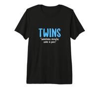 Twins Twin Dad Mom Twins Sometimes Miracles Come in Paris Premium T-Shirt