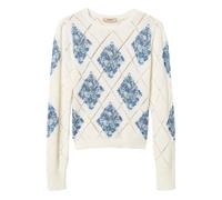TWINSET diamond pattern jumper with floral print - White L-XL-XXL