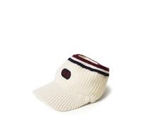 TWINSET Kids ribbed visor beanie - White 40-42