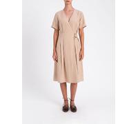 Twinset Linen Blend Wrap Dress - Size: 48 - female