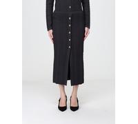 Twinset Ribbed-Knit Midi Pencil Skirt with Front Slit and Buttons - Size: S - female