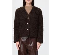 Twinset Short Single-Breasted Bou oat with V-Neck - Size: 44 - female